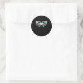 Sticker Rond Trans Pride Skeleton Halloween Transgenre Goth He (Sac)