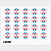 Sticker Rond Trans Skis (Feuille)