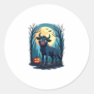 Sticker Rond Transformation du loup-garou de vache