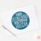 Sticker Rond Transformer les obstacles en pierres de pas (Enveloppe)