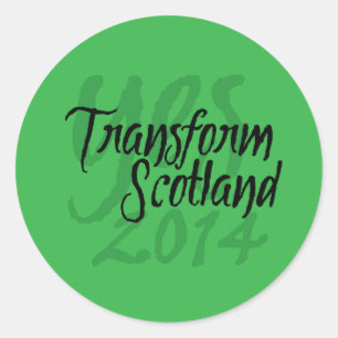 Sticker Rond Transformez l'autocollant de l'Ecosse