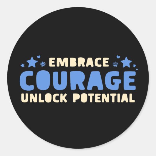 Sticker Rond Transformez votre espace grâce à l'inspiration (Devant)