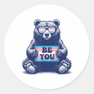 Sticker Rond Transgenre Be You Trans Fierté M2f F2m