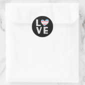 Sticker Rond Transgenre Love Trans Pride Drapeau Transgenre Sup (Sac)