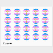 Sticker Rond Transgenre pour Christ (Feuille)