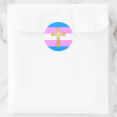 Sticker Rond Transgenre pour Christ (Sac)
