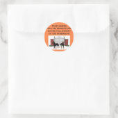 Sticker Rond transgresseur de dobermann (Sac)