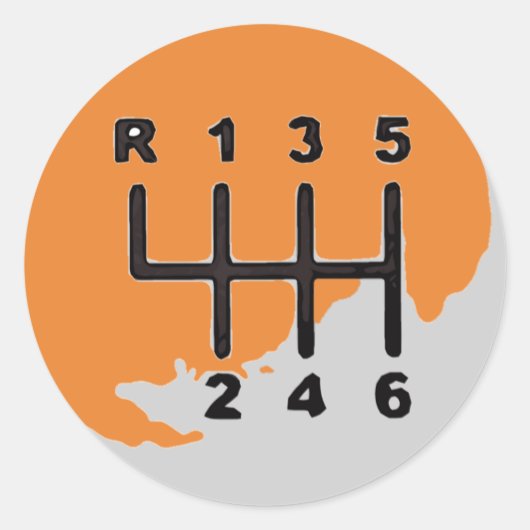 Sticker Rond Transmission MANUELLE - COULEURS (Devant)