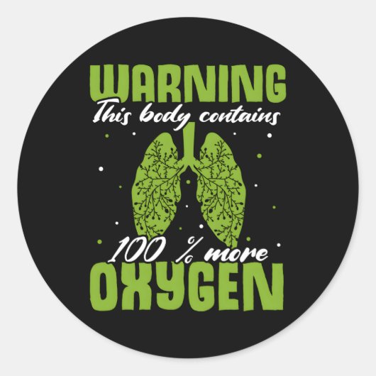 Sticker Rond Transplantation d'organes Transplantation de poumo (Devant)