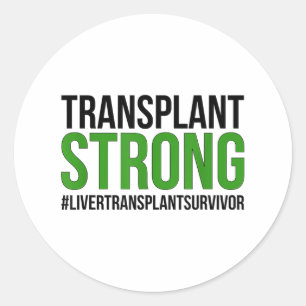 Sticker Rond Transplantation du foie forte Survivant Transplant
