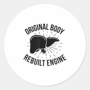 Sticker Rond Transplantation du foie reconstruite Transplantati