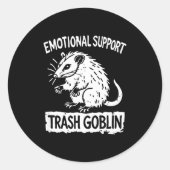 Sticker Rond Trash Goblin Ssum Emotional Suprt Funny Meme (Devant)