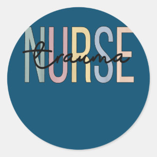 Sticker Rond Trauma Infirmière Boho Trauma Soins infirmiers