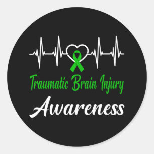 Sticker Rond Traumatisme Cerveau Injury Sensibilisation Amour C