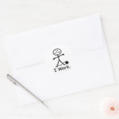 Sticker Rond Travail (Enveloppe)