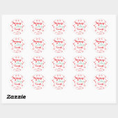 Sticker Rond Travail de soins infirmiers (Feuille)