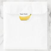 Sticker Rond Travail d'équipe Banane & fourmis - Drôle (Sac)