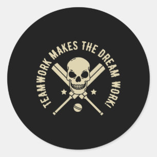 Sticker Rond Travail d'équipe fait que le rêve devient réalité