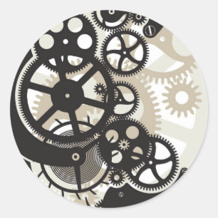 Sticker Rond Travail des roues cochons