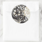 Sticker Rond Travail des roues cochons (Sac)