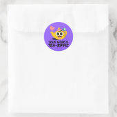 Sticker Rond Travail drôle et génial Récompense de progrès étud (Sac)