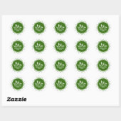 Sticker Rond Travail halal anglais arabe (Feuille)