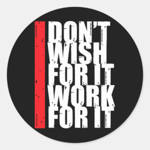 Sticker Rond Travail Motivation Plus Harder Fitness Gym Entrepr