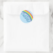 Sticker Rond Travail social Citation inspirante Rainbow Blue (Sac)