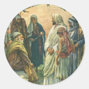 Sticker Rond Travail sur le Sabbat, Religion Vintage