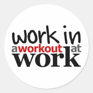 Sticker Rond Travailler Dans Un Exercice Au Travail