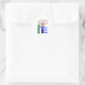 Sticker Rond Travailleur de la poste à la retraite "Réflexions" (Sac)