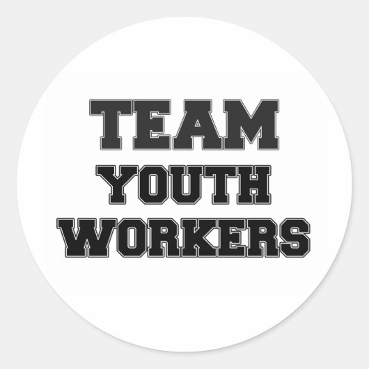Sticker Rond Travailleurs de l'équipe (Devant)