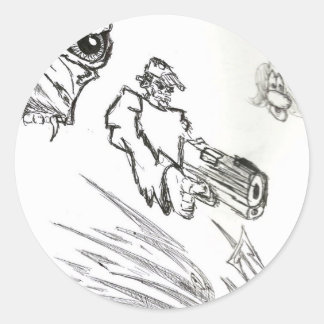 Sticker Rond Travaux d'illustration SR Designs