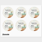Sticker Rond Travel Adventure Gold Confetti Baby shower (Feuille)