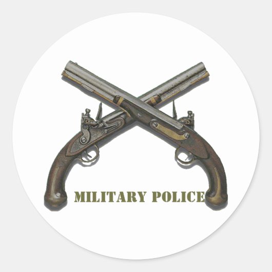 Sticker rond Traversé Pistols Classic (Devant)