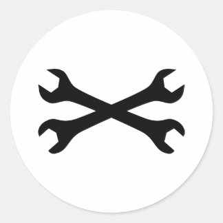 Sticker Rond Traversée de la clé de vis noire