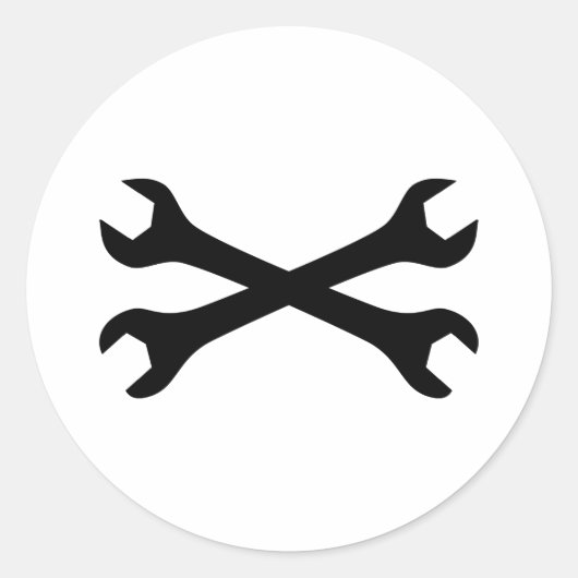 Sticker Rond Traversée de la clé de vis noire (Devant)