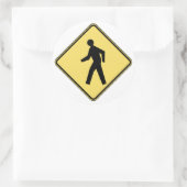 Sticker Rond Traversée piétonne (Sac)