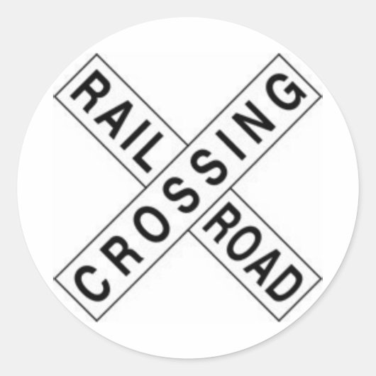 STICKER ROND TRAVERSEMENT DE LA ROUTE FERROVIAIRE (Devant)