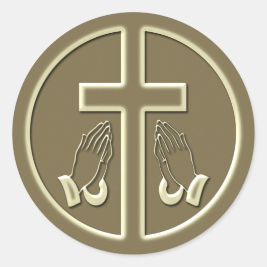 STICKER ROND TRAVERSER ET PRIER LES MAINS (Devant)