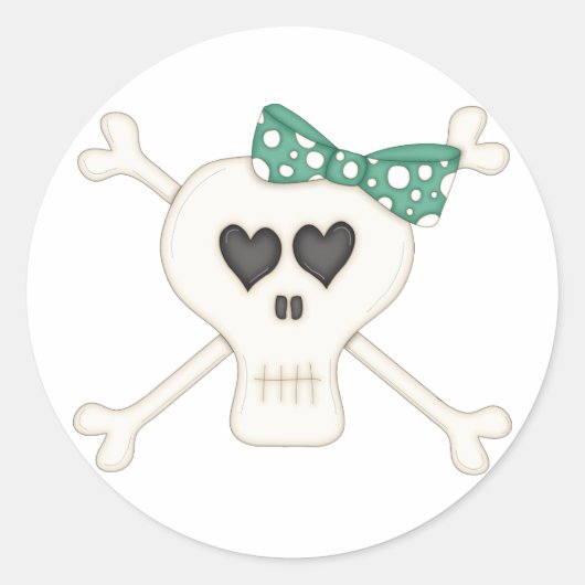 Sticker Rond Traverses de Goth Vert mignon (Devant)