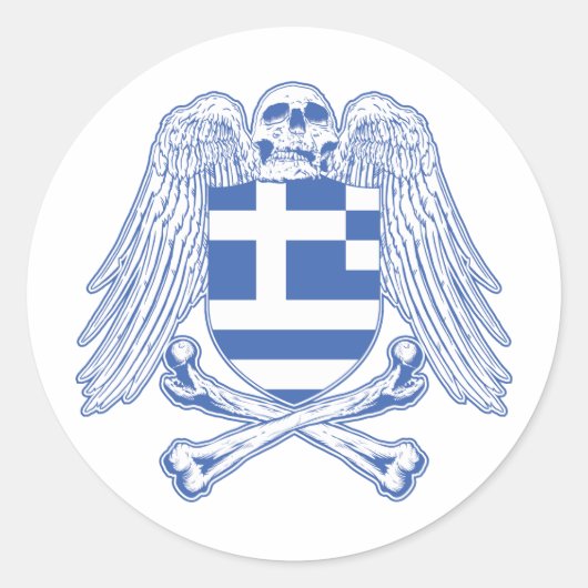 Sticker Rond Traverses de la Grèce (Devant)