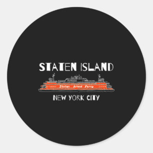 Sticker Rond Traversier de Staten Island New York