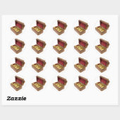 Sticker Rond TreasureChestGold100309 (Feuille)