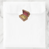 Sticker Rond TreasureChestGold100309 (Sac)