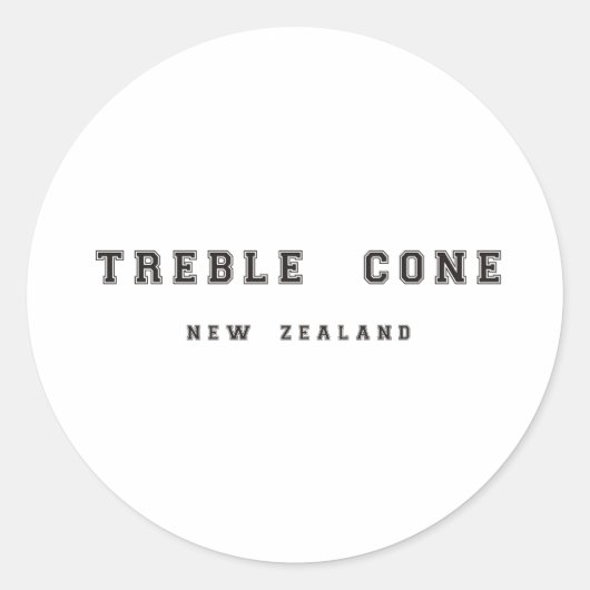 Sticker Rond Treble Cone Nouvelle-Zélande (Devant)