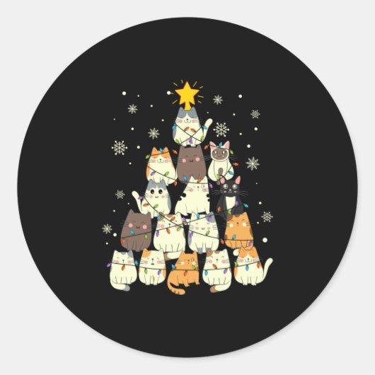 Sticker Rond Tree de Merry Xmas (Devant)