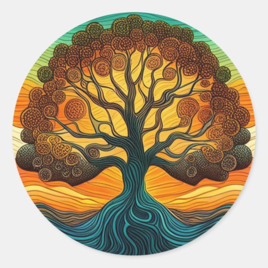 Sticker Rond Tree of Life (Devant)