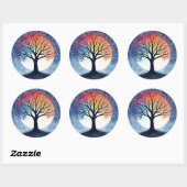 Sticker Rond Tree of Life (Feuille)