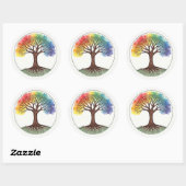 Sticker Rond Tree of Life (Feuille)